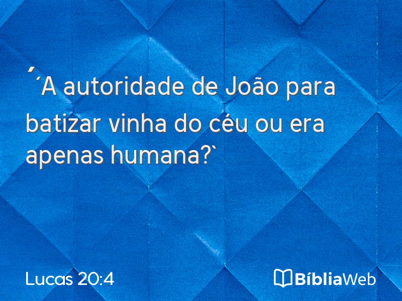 Lucas 20:4 em imagem para compartilhar