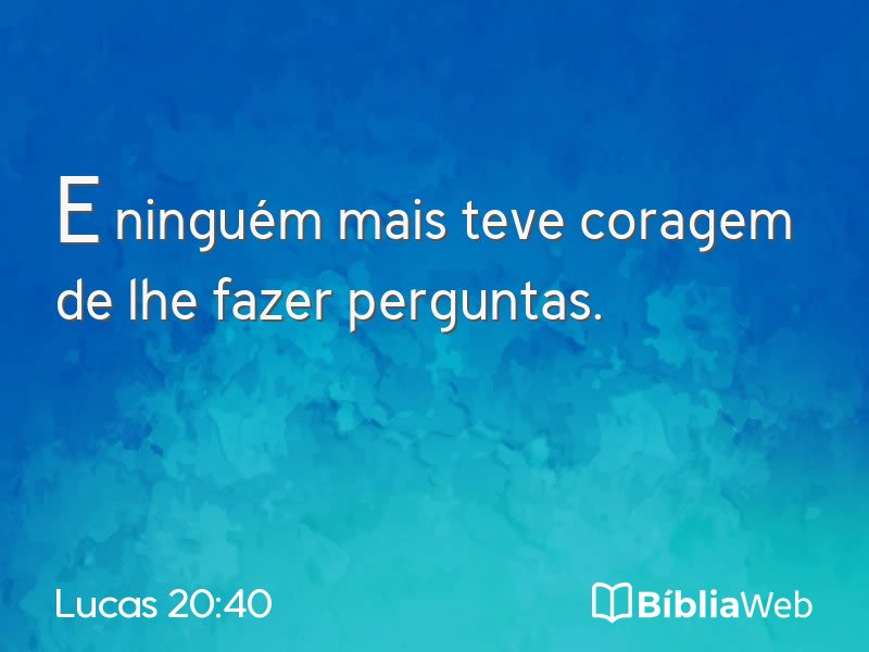 Lucas 20:40 em imagem para compartilhar