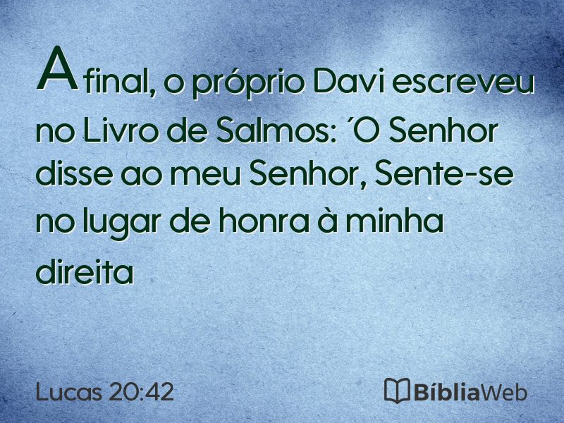 Lucas 20:42 em imagem para compartilhar