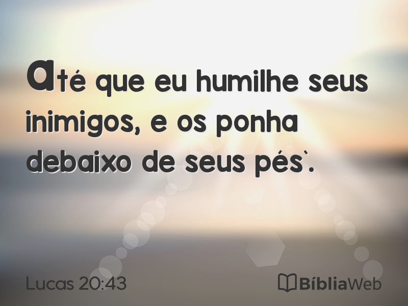 Lucas 20:43 em imagem para compartilhar