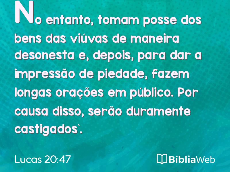 Lucas 20:47 em imagem para compartilhar