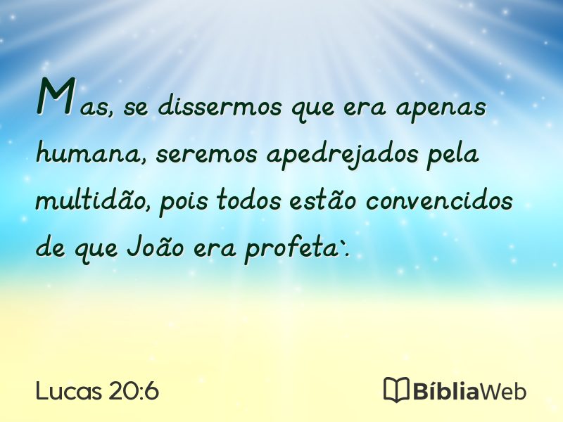 Lucas 20:6 em imagem para compartilhar