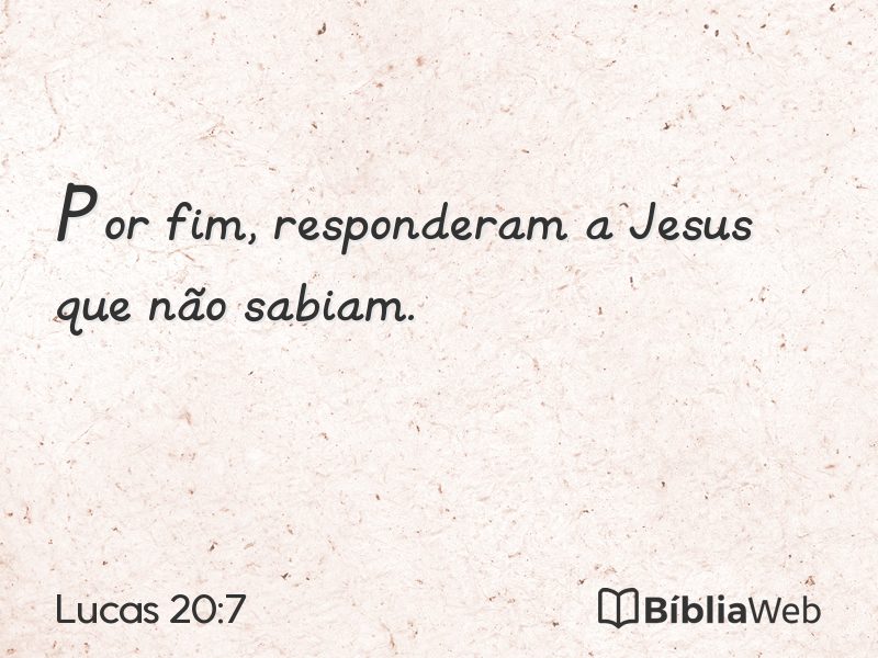 Lucas 20:7 em imagem para compartilhar