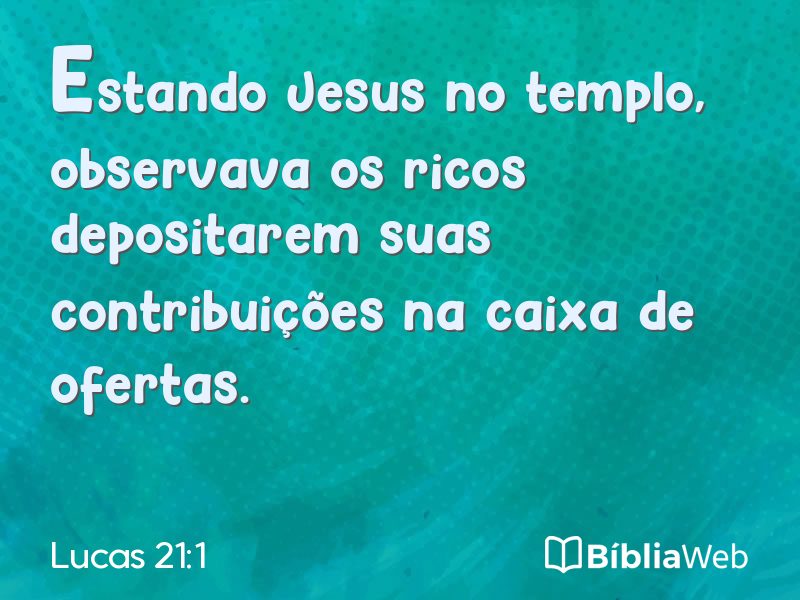 Lucas 21:1 em imagem para compartilhar