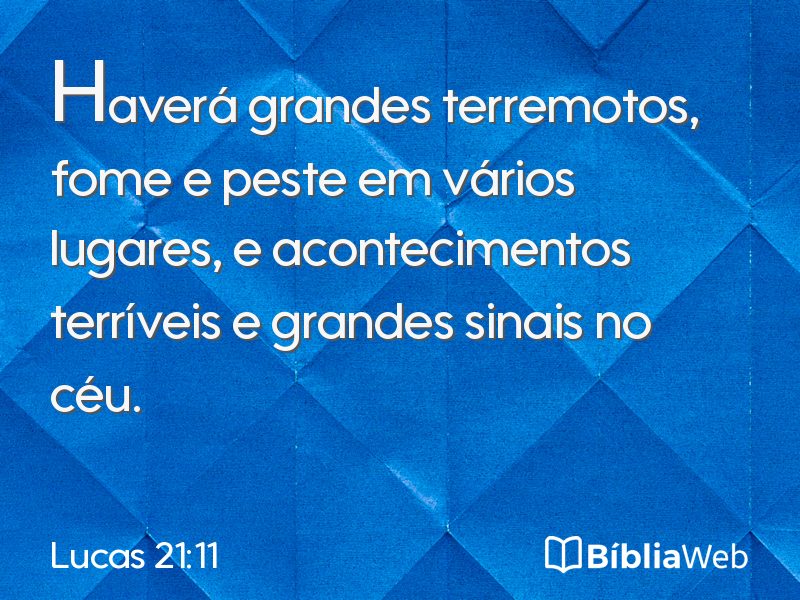 Lucas 21:11 em imagem para compartilhar