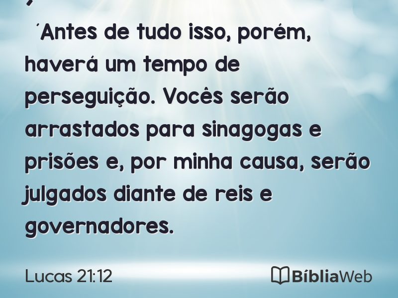 Lucas 21:12 em imagem para compartilhar