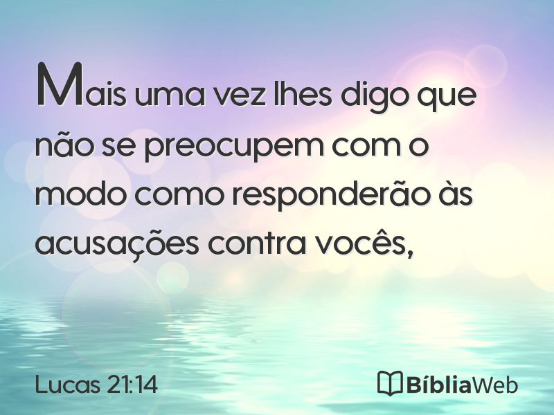 Lucas 21:14 em imagem para compartilhar