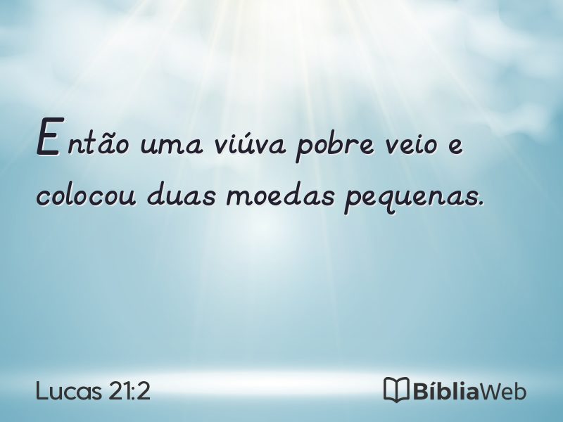 Lucas 21:2 em imagem para compartilhar