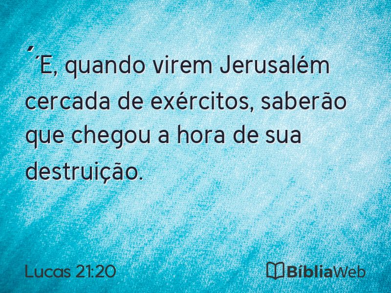 Lucas 21:20 em imagem para compartilhar