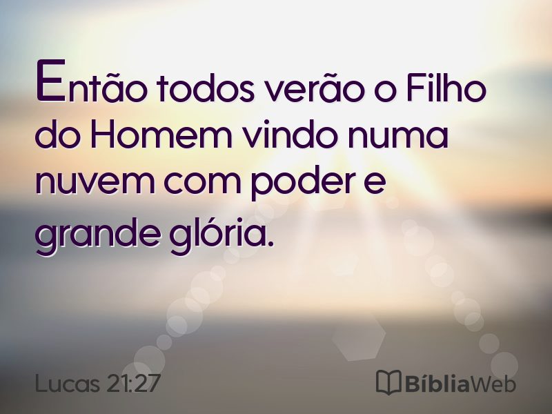 Lucas 21:27 em imagem para compartilhar