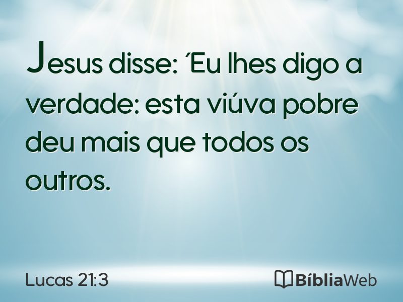Lucas 21:3 em imagem para compartilhar