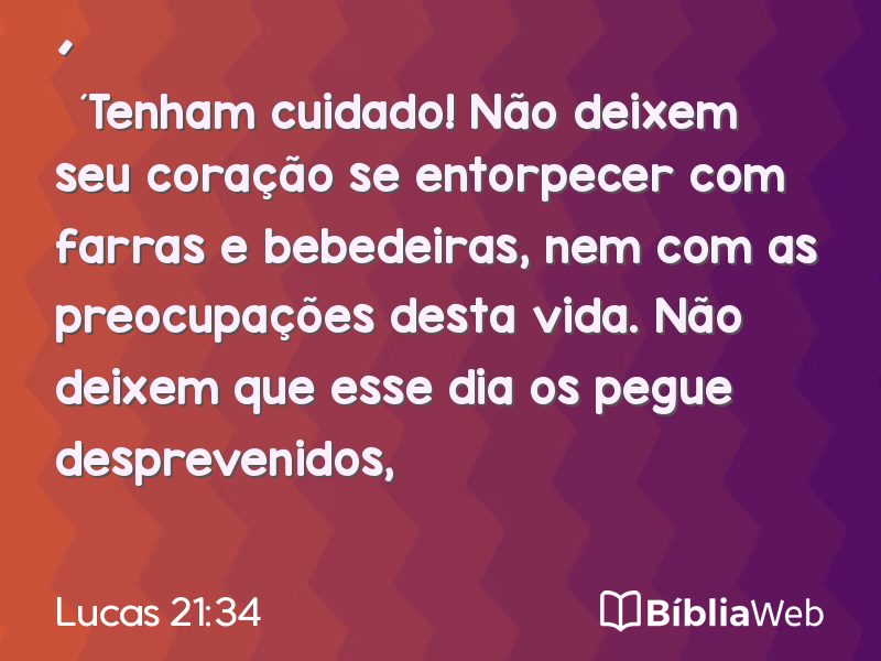 Lucas 21:34 em imagem para compartilhar