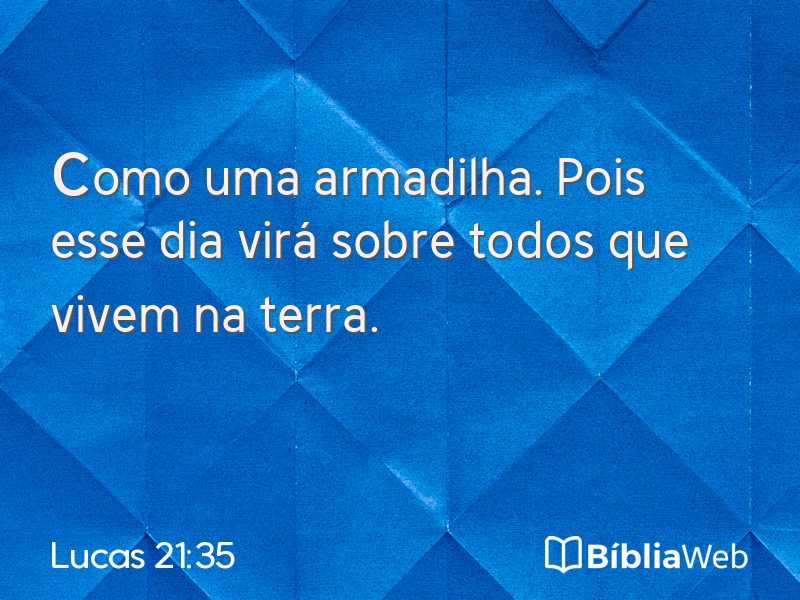 Lucas 21:35 em imagem para compartilhar