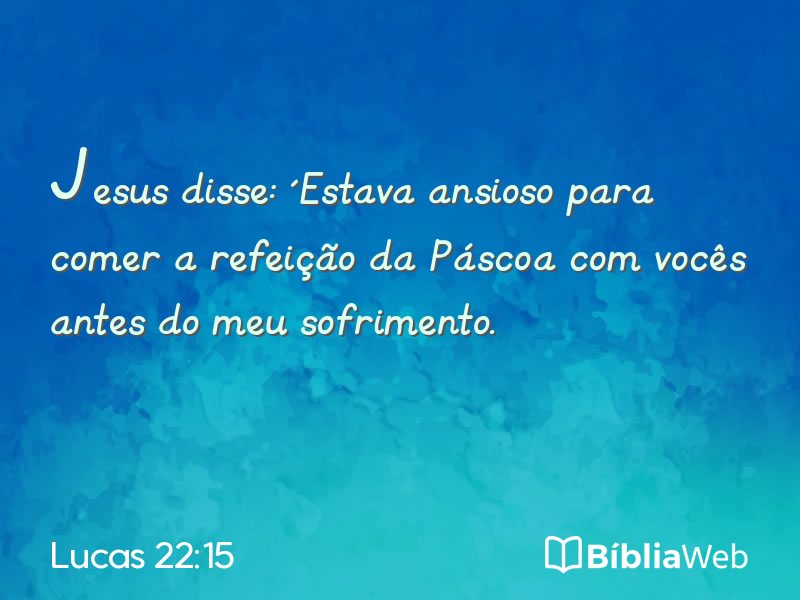 Lucas 22:15 em imagem para compartilhar