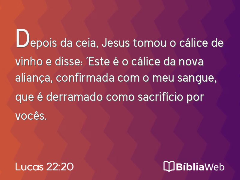 Lucas 22:20 em imagem para compartilhar