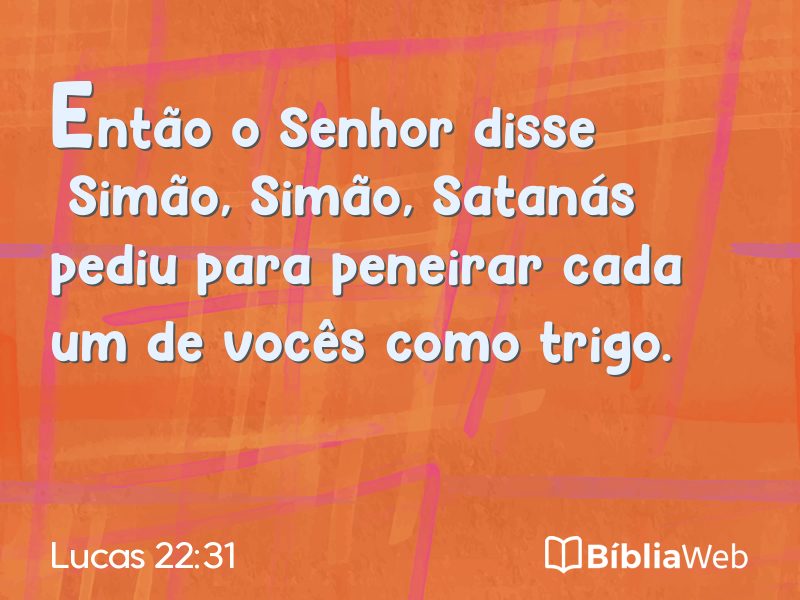 Lucas 22:31 em imagem para compartilhar