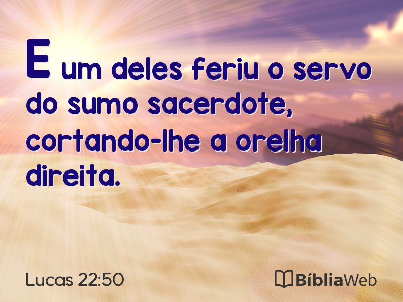 Lucas 22:50 em imagem para compartilhar
