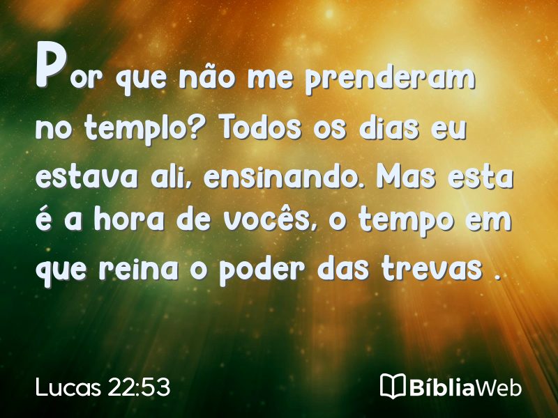 Lucas 22:53 em imagem para compartilhar