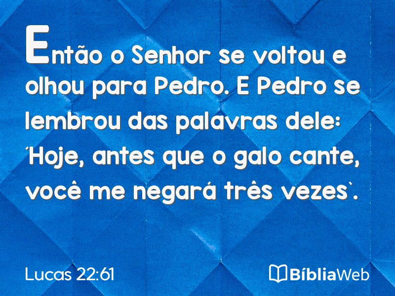 Lucas 22:61 em imagem para compartilhar