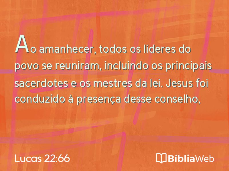 Lucas 22:66 em imagem para compartilhar