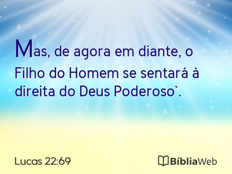 Lucas 22:69 em imagem para compartilhar
