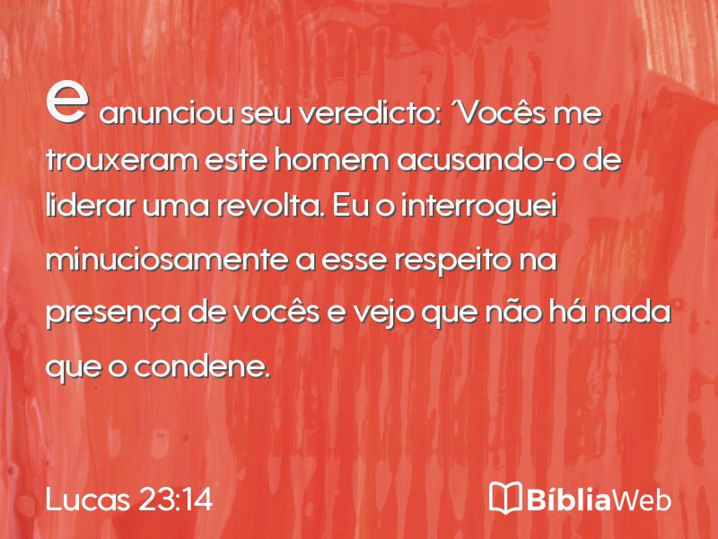 Lucas 23:14 em imagem para compartilhar