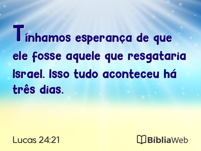 Lucas 24:21 em imagem para compartilhar