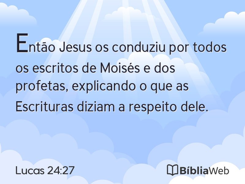 Lucas 24:27 em imagem para compartilhar