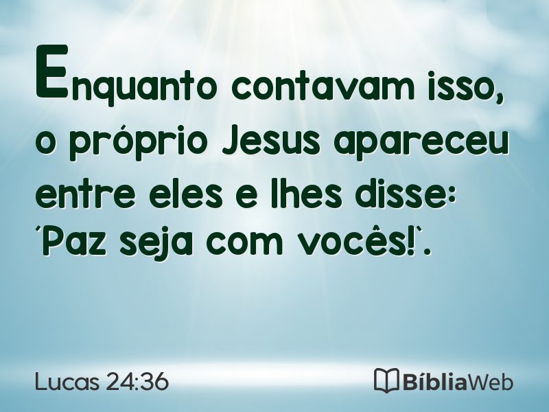 Lucas 24:36 em imagem para compartilhar