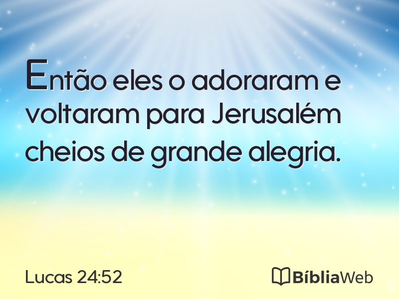 Lucas 24:52 em imagem para compartilhar