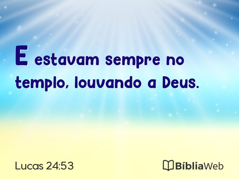 Lucas 24:53 em imagem para compartilhar
