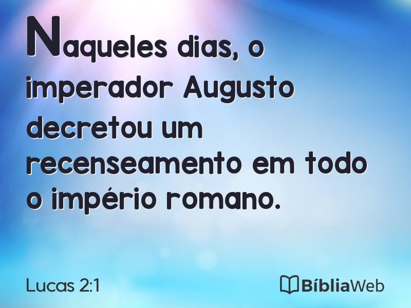 Lucas 2:1 em imagem para compartilhar