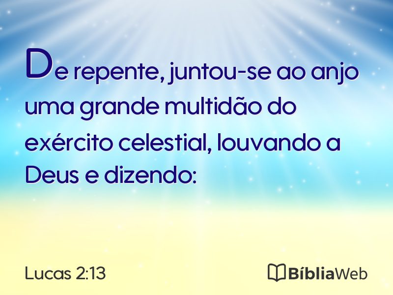 Lucas 2:13 em imagem para compartilhar