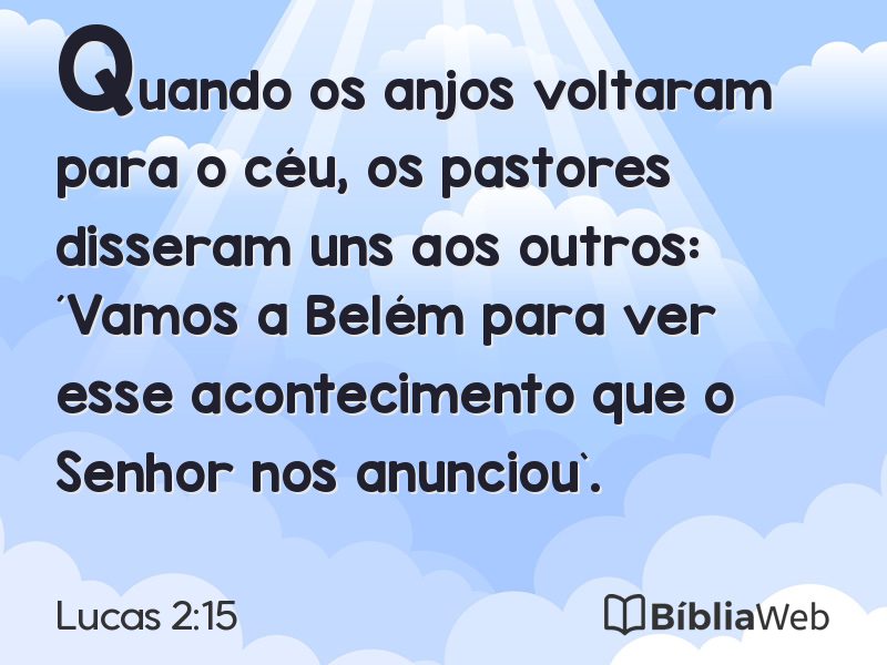 Lucas 2:15 em imagem para compartilhar