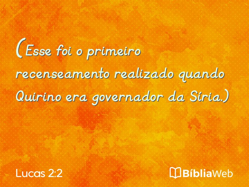 Lucas 2:2 em imagem para compartilhar