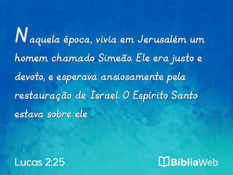 Lucas 2:25 em imagem para compartilhar