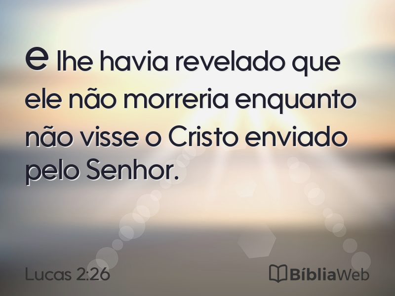 Lucas 2:26 em imagem para compartilhar