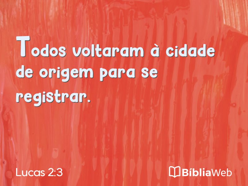 Lucas 2:3 em imagem para compartilhar