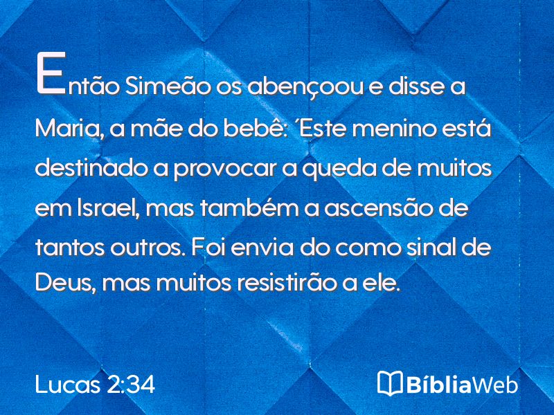 Lucas 2:34 em imagem para compartilhar