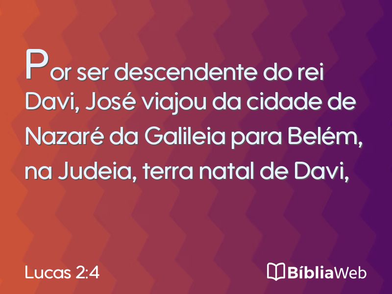 Lucas 2:4 em imagem para compartilhar