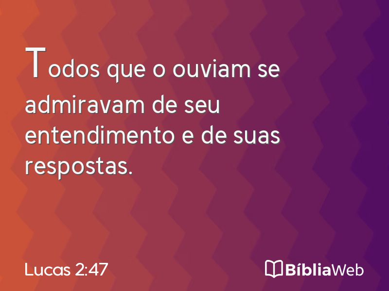 Lucas 2:47 em imagem para compartilhar