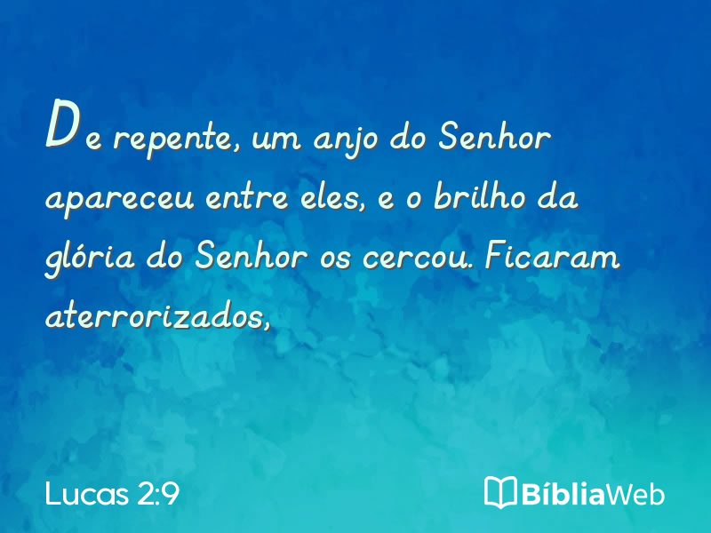 Lucas 2:9 em imagem para compartilhar