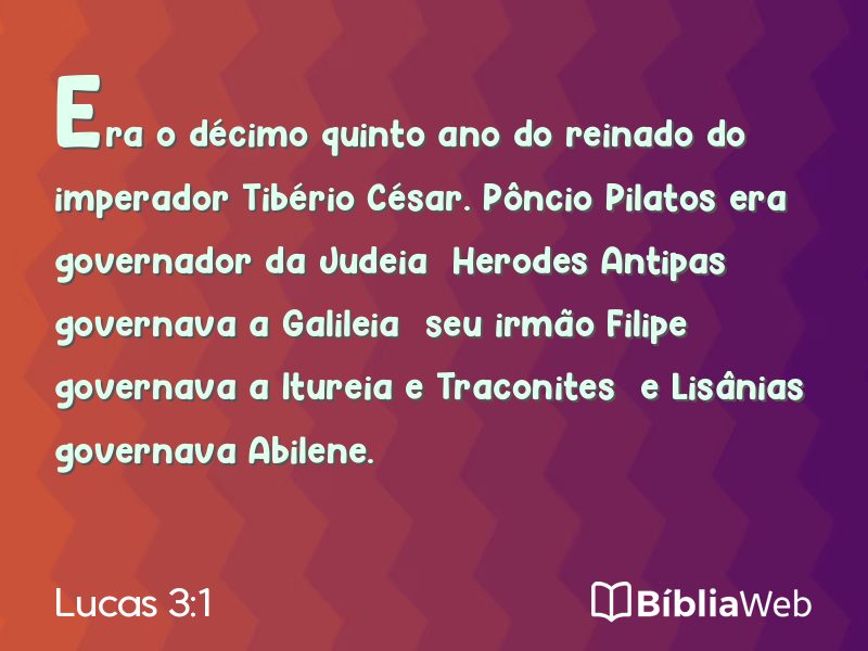 Lucas 3:1 em imagem para compartilhar