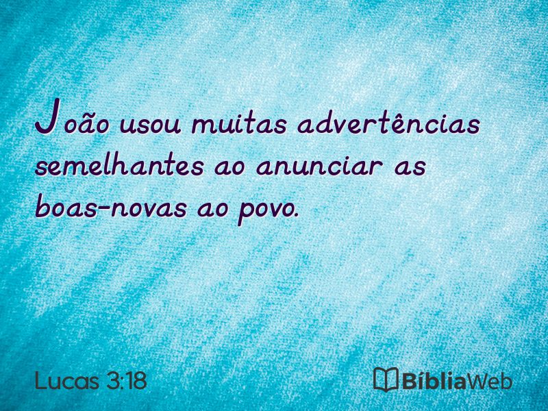 Lucas 3:18 em imagem para compartilhar