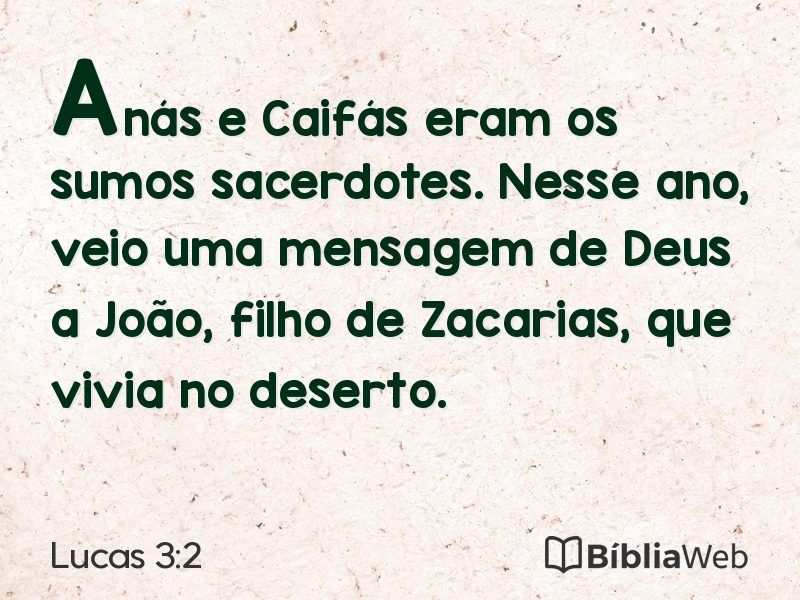 Lucas 3:2 em imagem para compartilhar