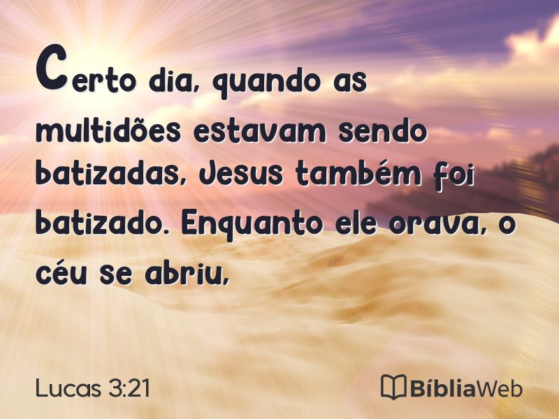 Lucas 3:21 em imagem para compartilhar