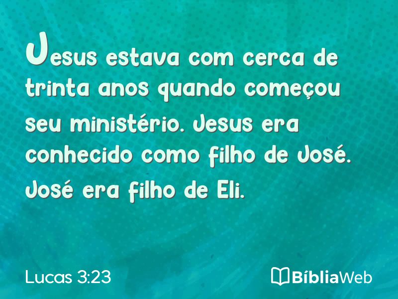 Lucas 3:23 em imagem para compartilhar