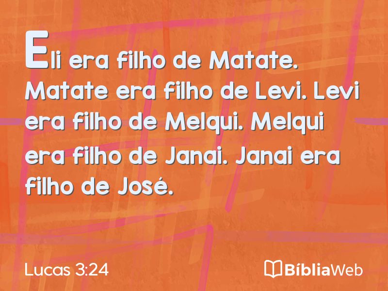 Lucas 3:24 em imagem para compartilhar