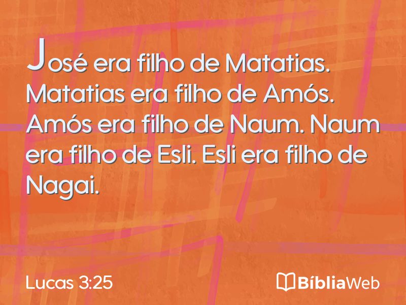 Lucas 3:25 em imagem para compartilhar