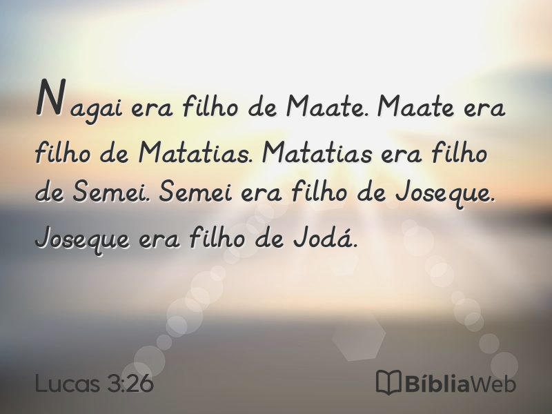 Lucas 3:26 em imagem para compartilhar